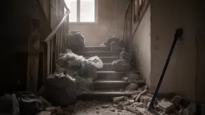 Remont mieszkania a bałagan na klatce schodowej